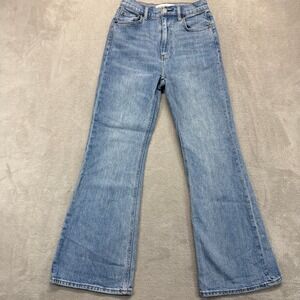 Aritzia Denim Forum Jeans Womens 24 Twiggy High Rise Flare Blue Light Wash Denim